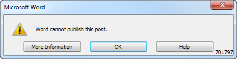MicrosoftWordBlogPostPublishError