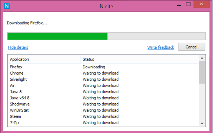 Ninite Software Installing