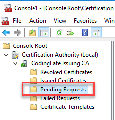 Certificate Pending Requests