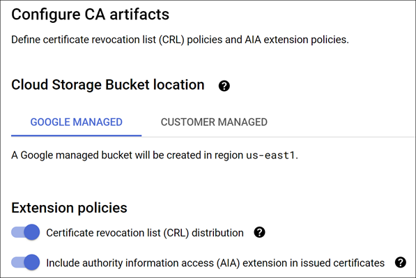 Google Root CA Artifacts