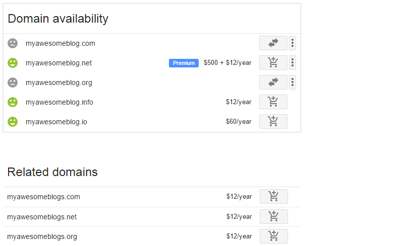 Google Domains Lookup