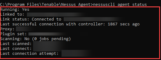 Nessus Agent Status