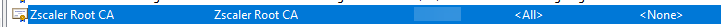 Zscaler Certificate in Certificate Management